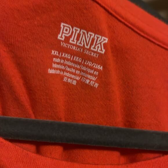 PINK Victoria's Secret Orange Tee Size XXL - Picture 3 of 3